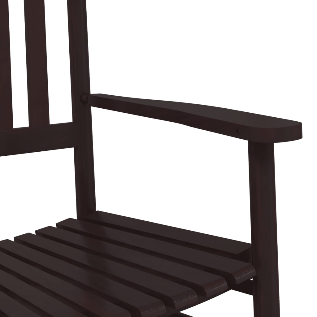 vidaXL Mecedoras con asiento curvo 2 uds madera álamo maciza marrón