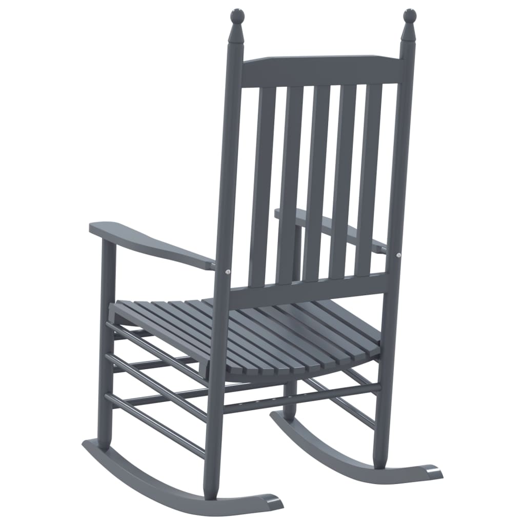 vidaXL Mecedoras con asiento curvo 2 uds madera álamo maciza gris