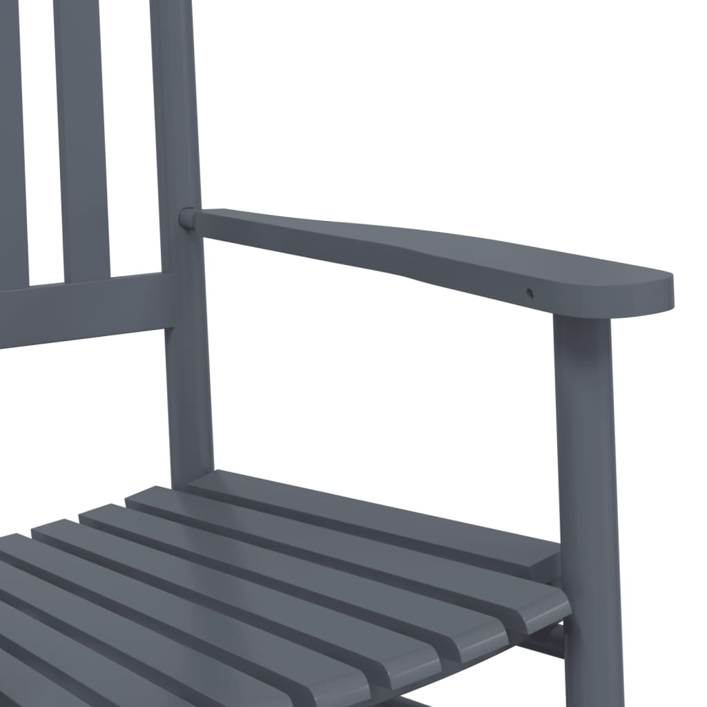 vidaXL Mecedoras con asiento curvo 2 uds madera álamo maciza gris