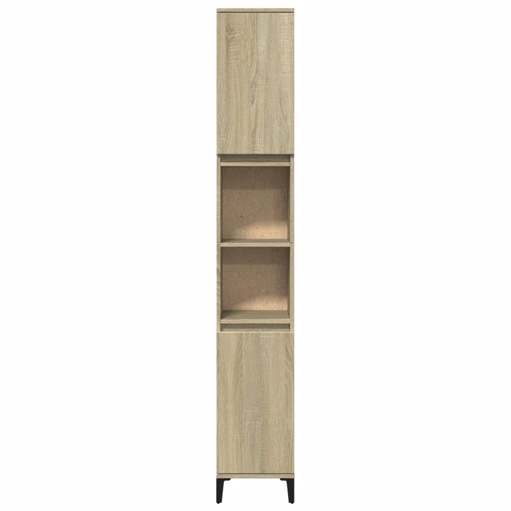 vidaXL Armario de baño madera contrachapada roble Sonoma 30x30x190 cm