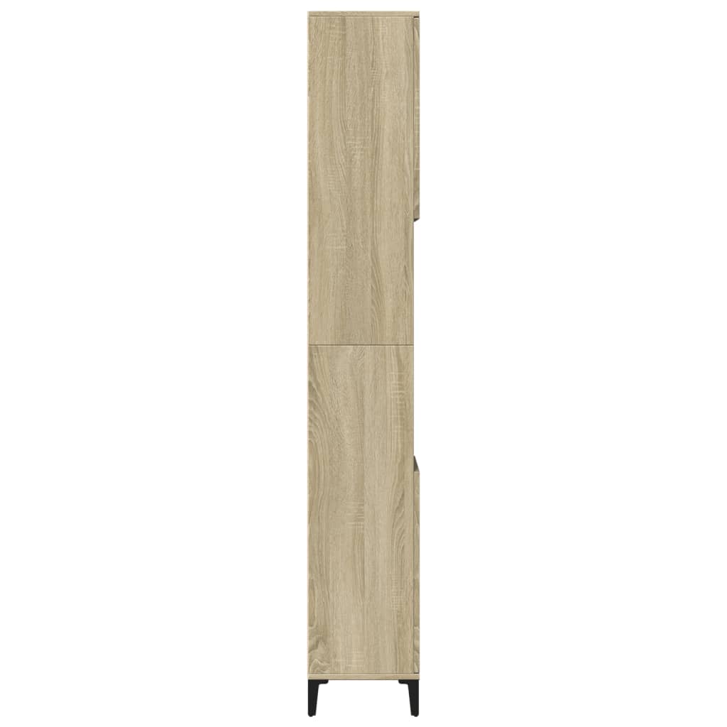 vidaXL Armario de baño madera contrachapada roble Sonoma 30x30x190 cm