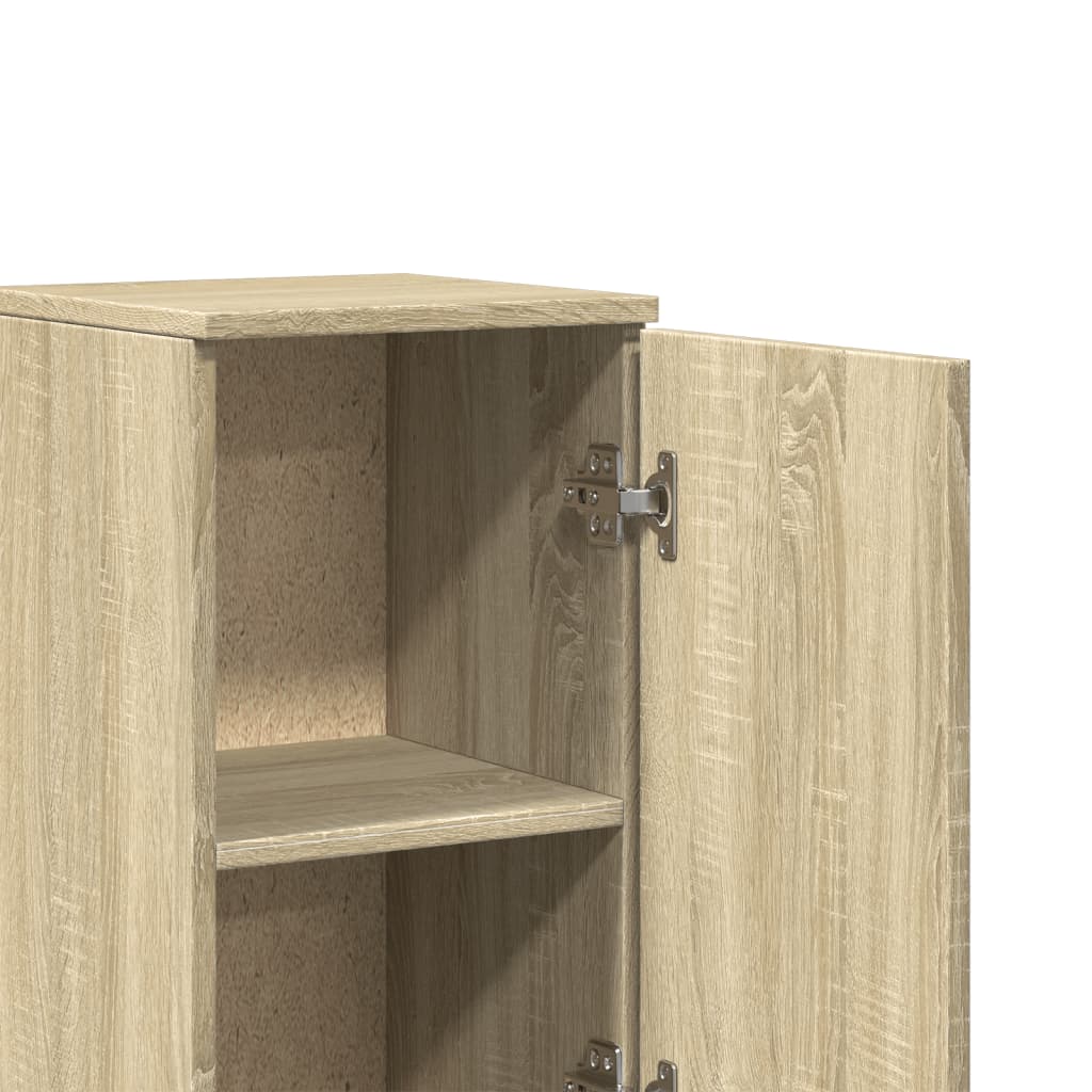 vidaXL Armario de baño madera contrachapada roble Sonoma 30x30x190 cm