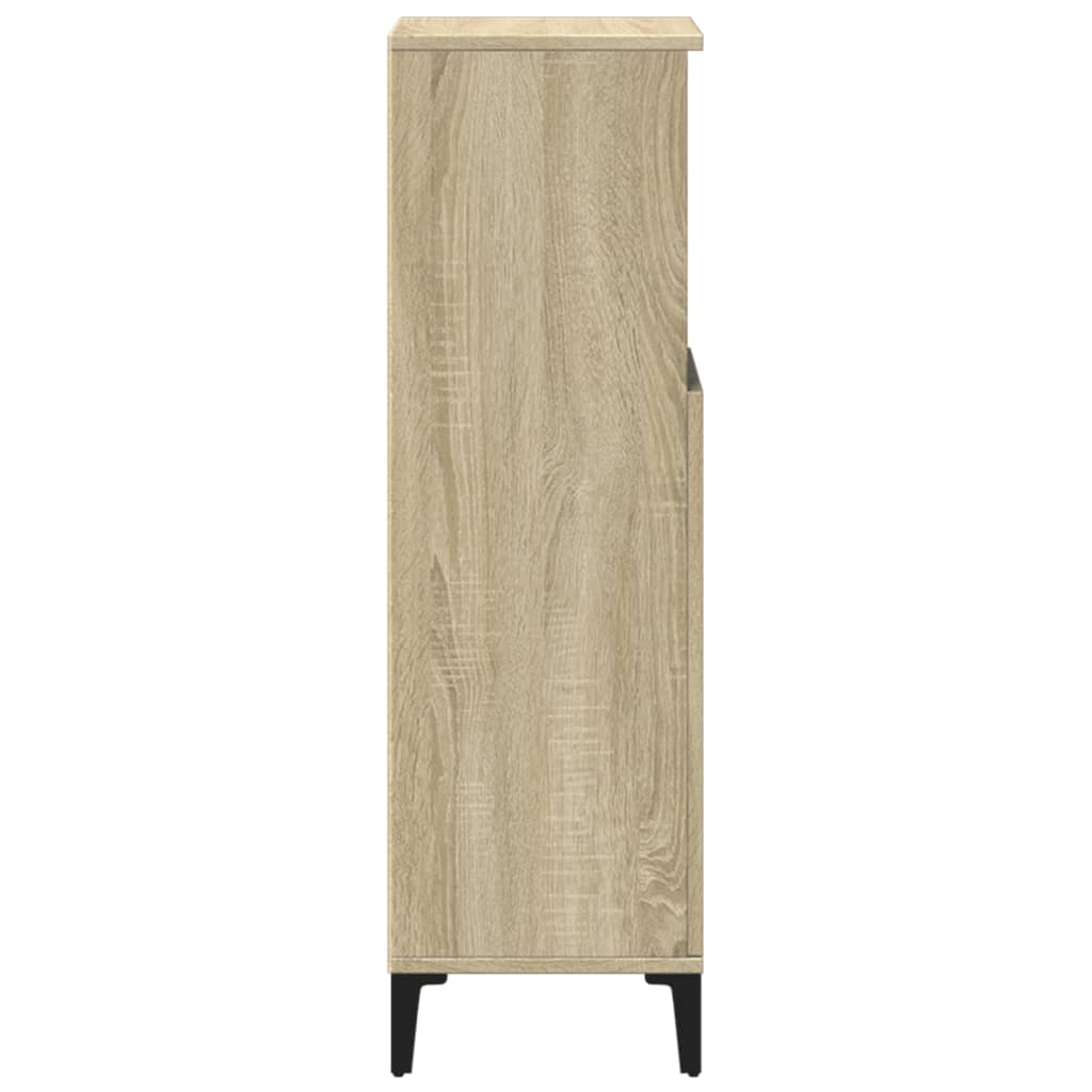 vidaXL Armario de baño madera contrachapada roble Sonoma 30x30x100 cm