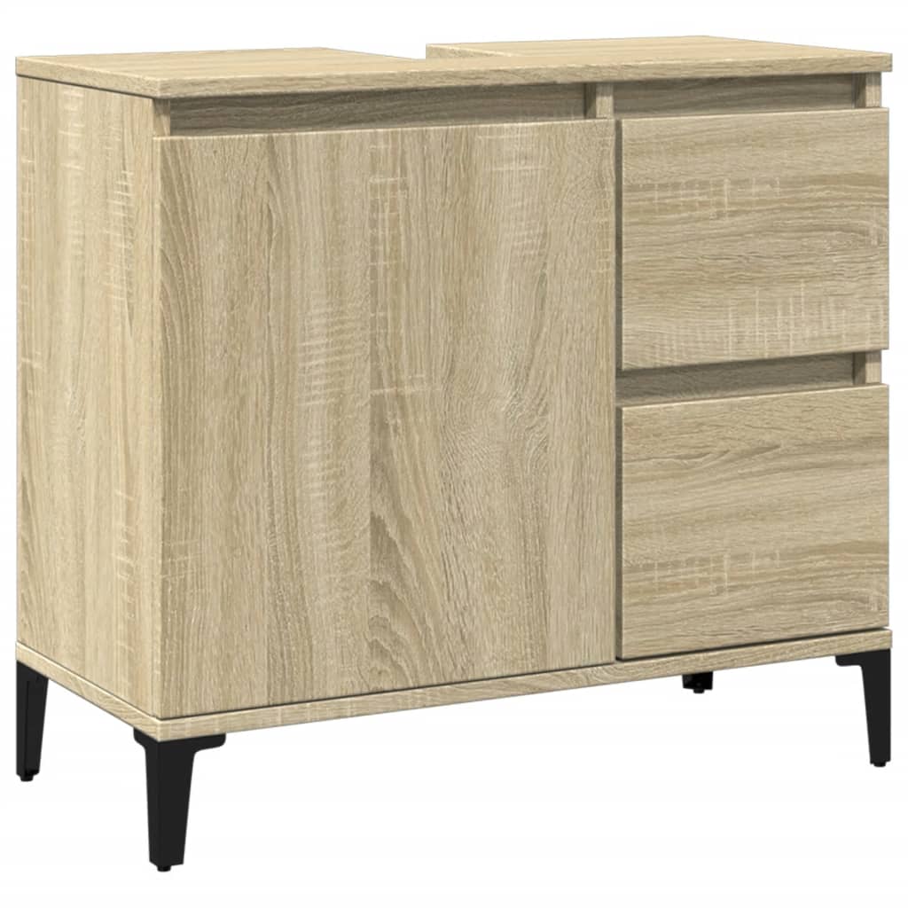 vidaXL Armario de baño madera contrachapada roble Sonoma 65x33x60 cm