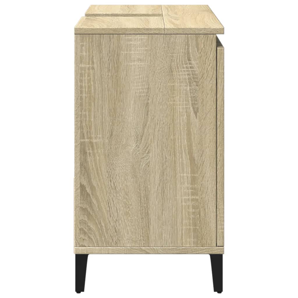 vidaXL Armario de baño madera contrachapada roble Sonoma 65x33x60 cm