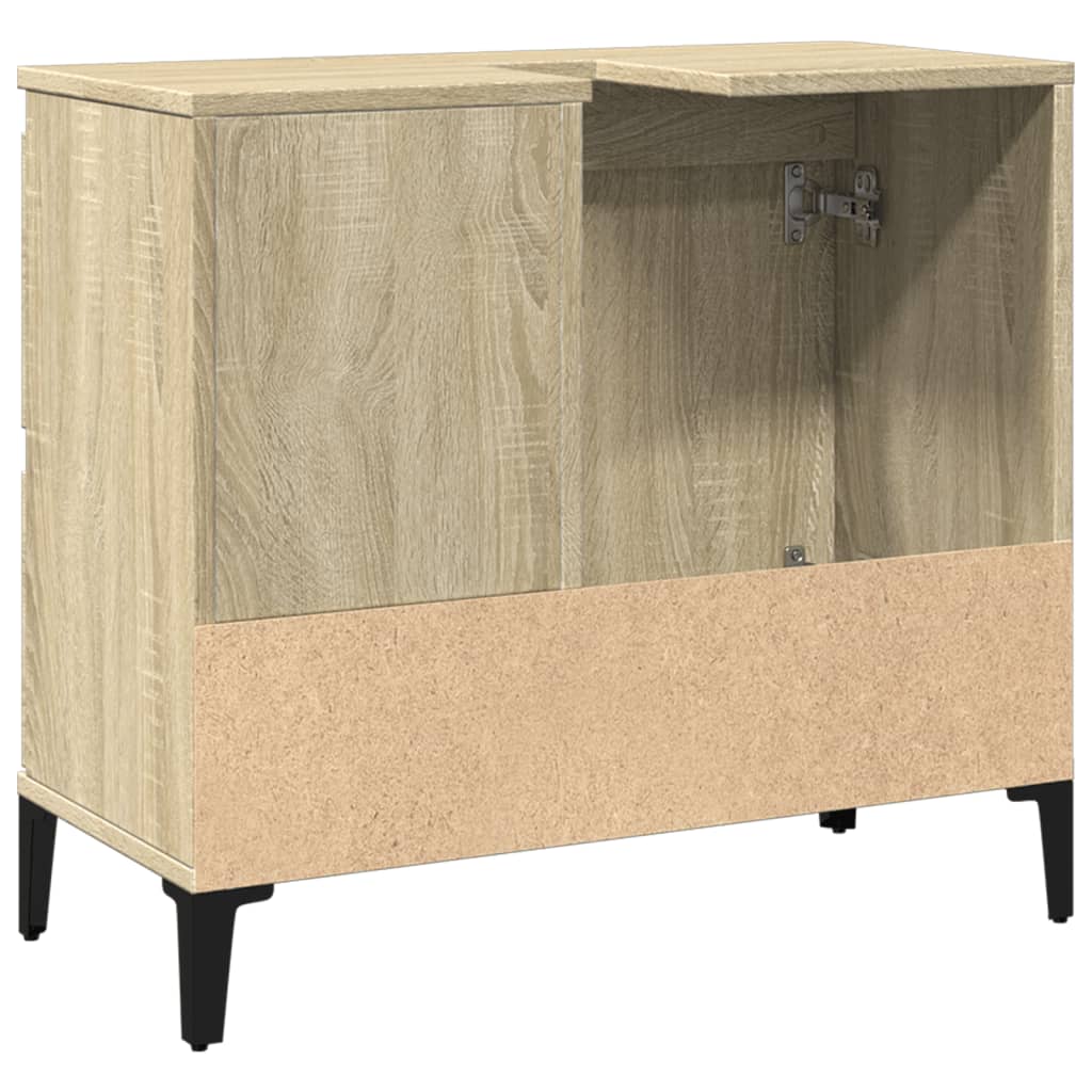 vidaXL Armario de baño madera contrachapada roble Sonoma 65x33x60 cm