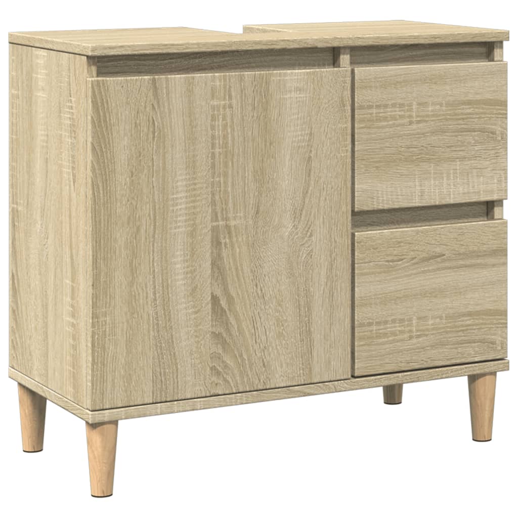 vidaXL Armario de baño madera contrachapada roble Sonoma 65x33x60 cm