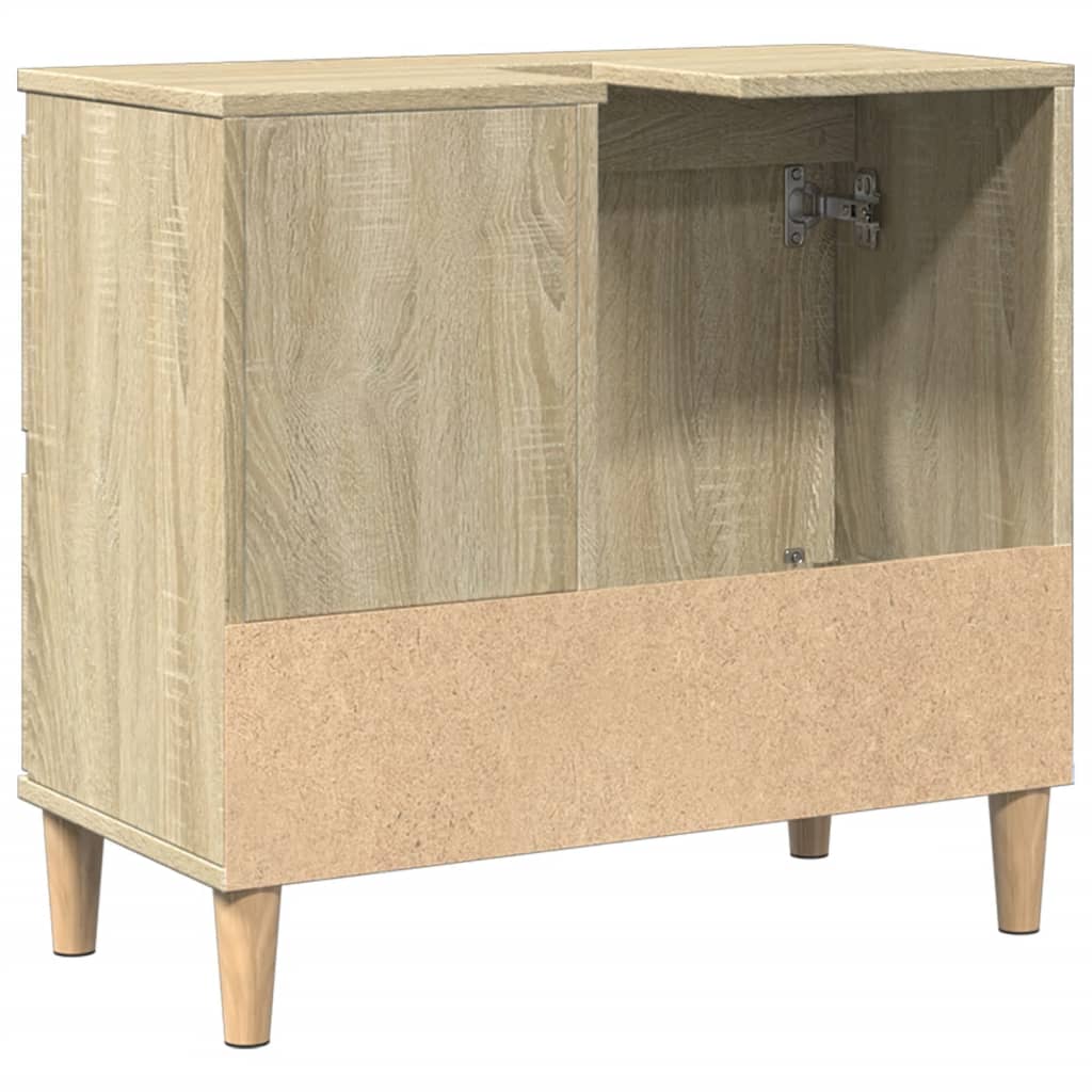 vidaXL Armario de baño madera contrachapada roble Sonoma 65x33x60 cm