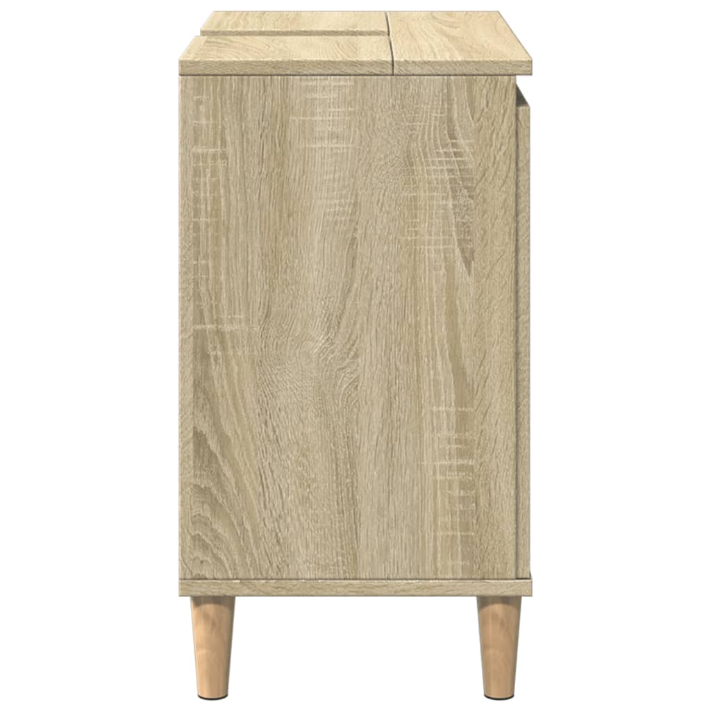 vidaXL Armario de lavabo madera contrachapada roble Sonoma 58x33x60 cm