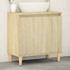 vidaXL Armario de lavabo madera contrachapada roble Sonoma 58x33x60 cm