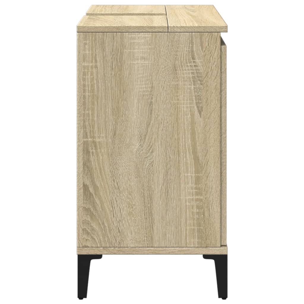 vidaXL Armario de lavabo madera contrachapada roble Sonoma 58x33x60 cm