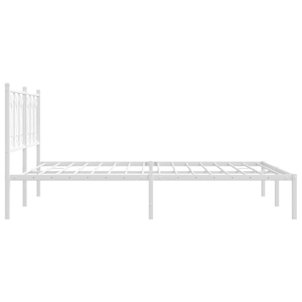 vidaXL Estructura cama sin colchón con cabecero metal blanco 150x200cm