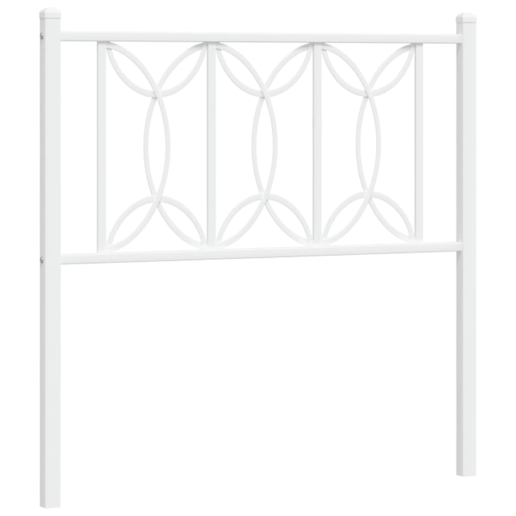 vidaXL Cabecero de metal blanco 90 cm