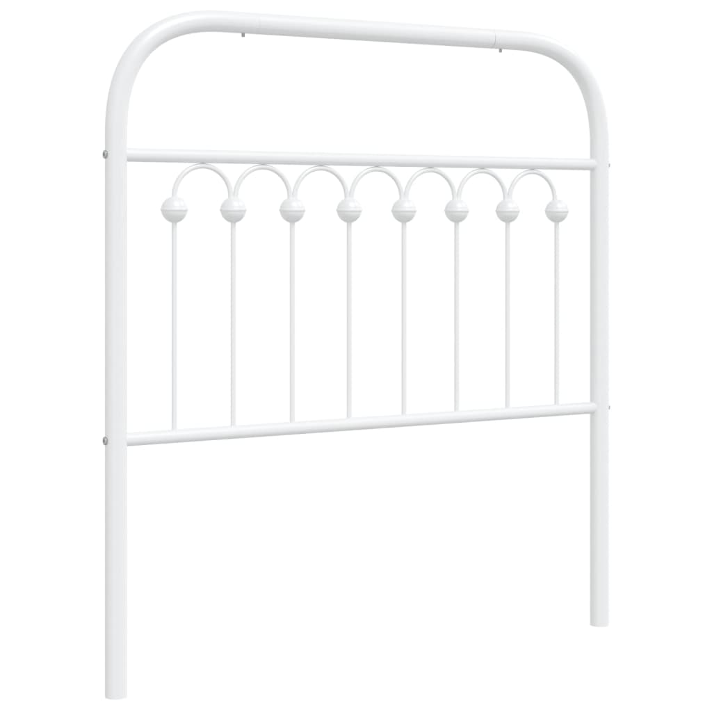 vidaXL Cabecero de metal blanco 90 cm