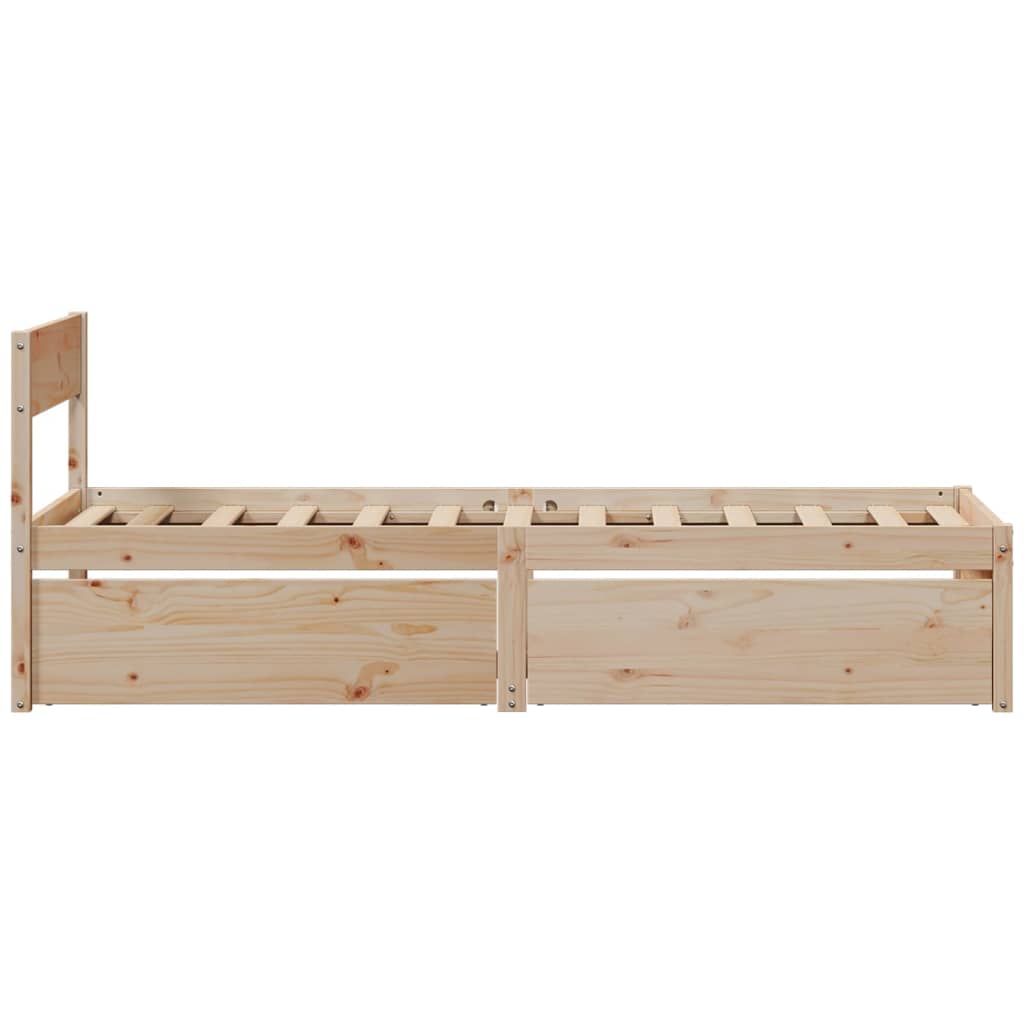 vidaXL Estructura de cama sin colchón madera maciza de pino 90x190 cm