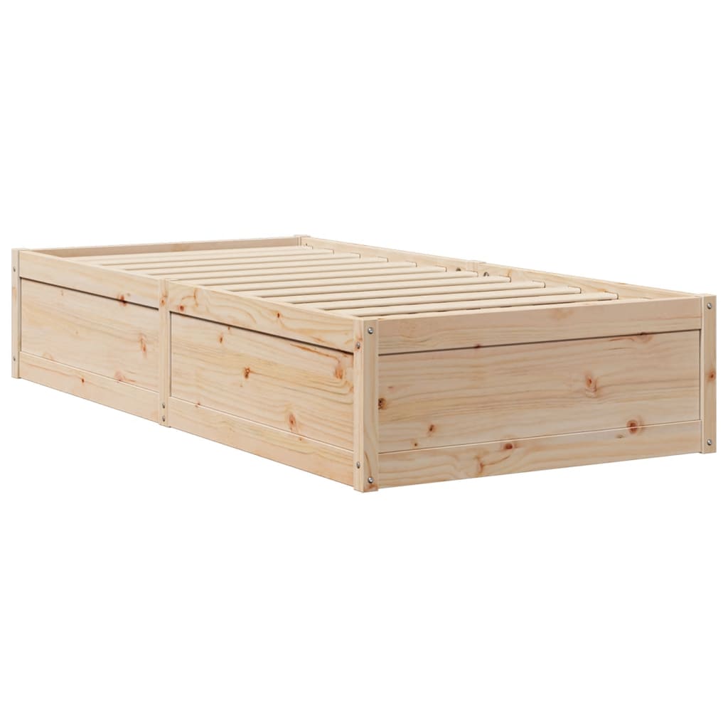 vidaXL Estructura de cama sin colchón madera maciza de pino 90x190 cm