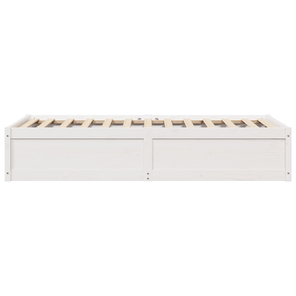 vidaXL Estructura de cama sin colchón madera maciza blanca 75x190 cm