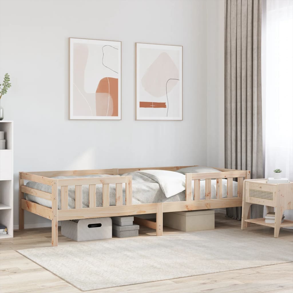 vidaXL Estructura de cama sin colchón madera maciza de pino 90x190 cm