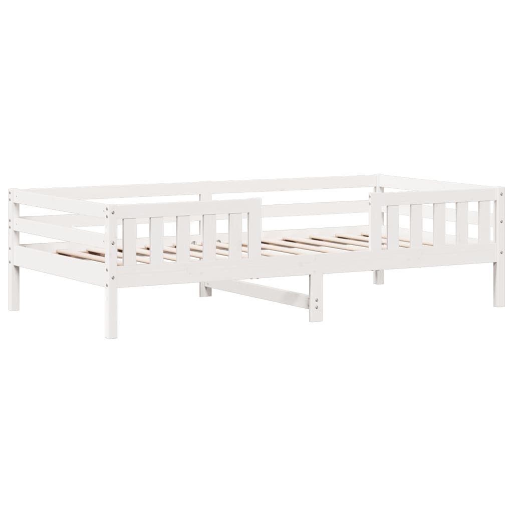 vidaXL Estructura de cama sin colchón madera maciza blanca 75x190 cm