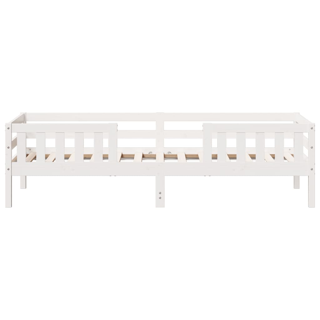 vidaXL Estructura de cama sin colchón madera maciza blanca 75x190 cm