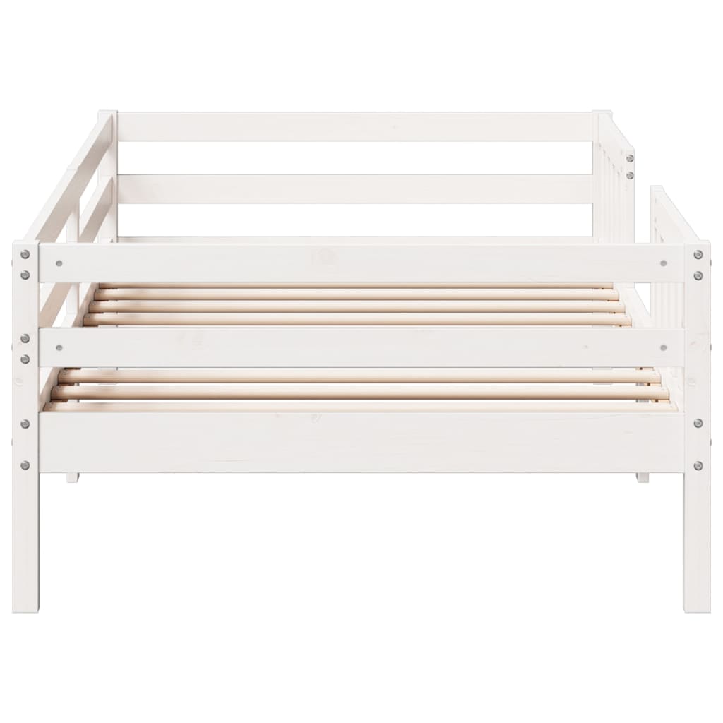 vidaXL Estructura de cama sin colchón madera maciza blanca 75x190 cm