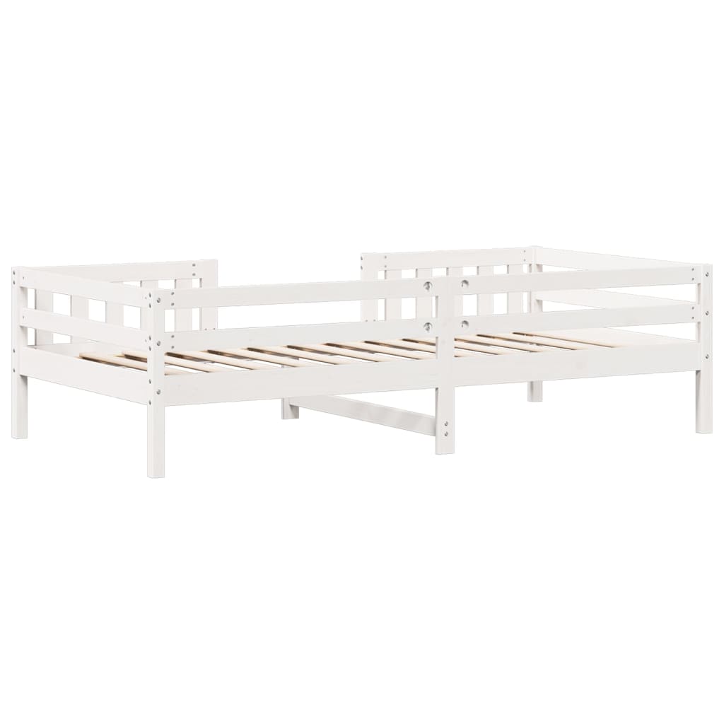 vidaXL Estructura de cama sin colchón madera maciza blanca 75x190 cm