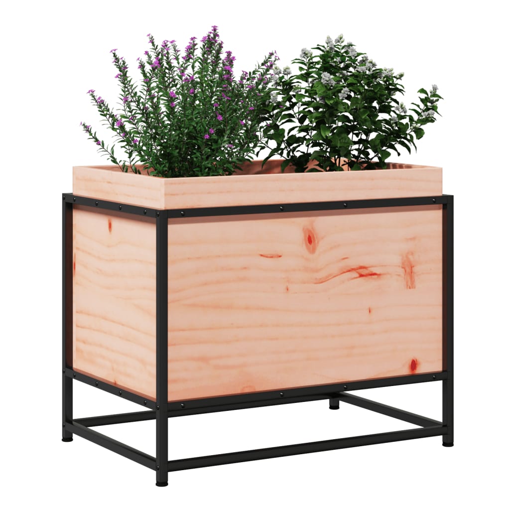 vidaXL Jardinera de madera maciza de abeto Douglas 60x40x50 cm