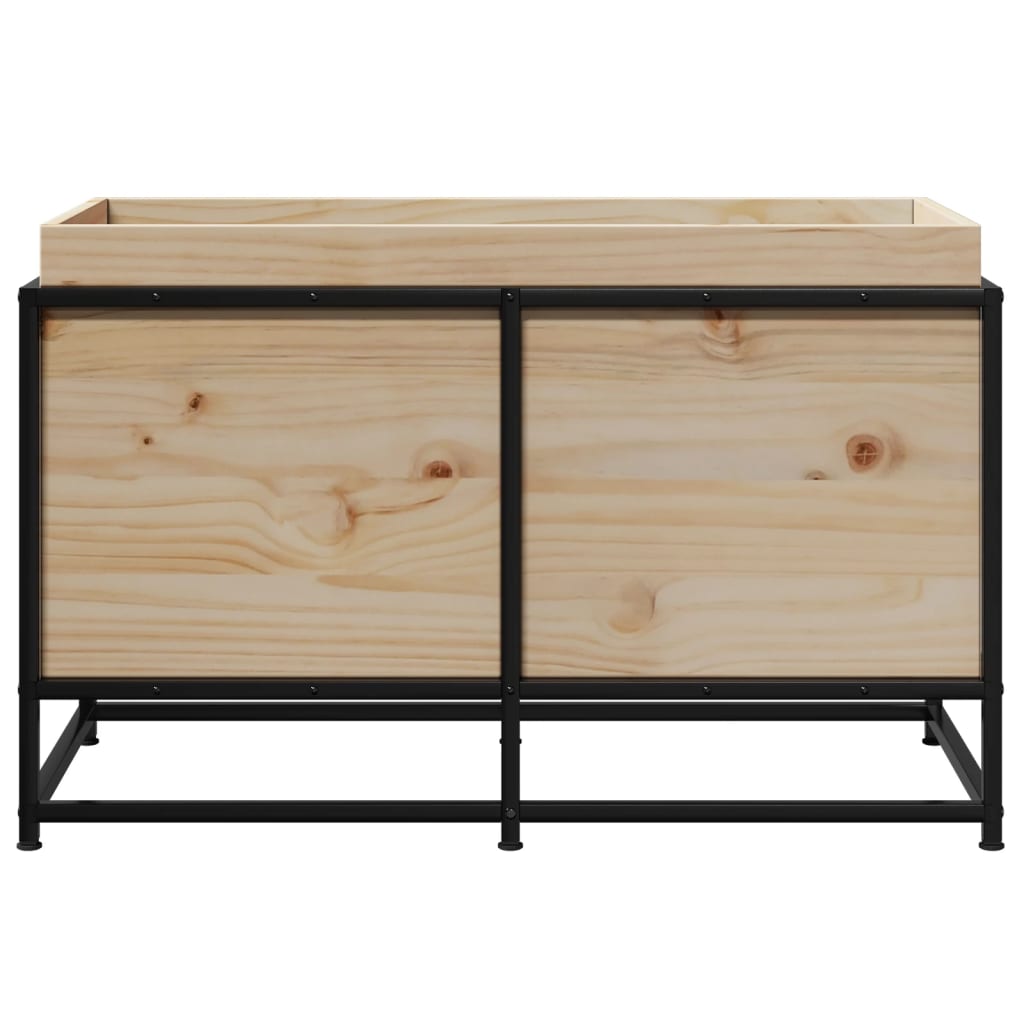 vidaXL Jardinera de madera maciza de pino 80x40x50 cm