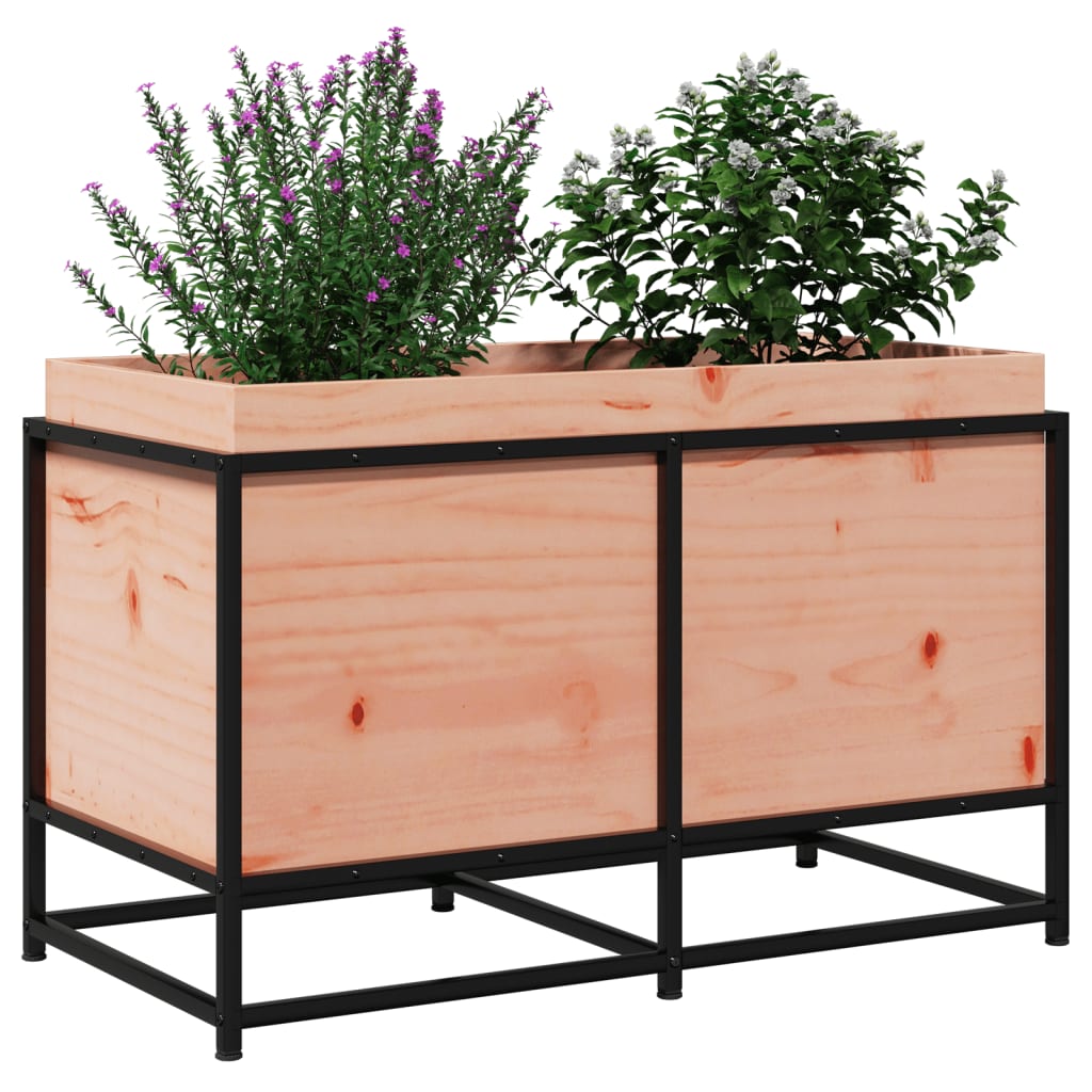 vidaXL Jardinera de madera maciza de abeto Douglas 80x40x50 cm