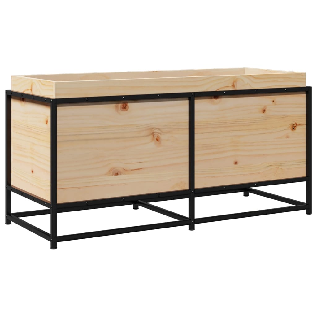 vidaXL Jardinera de madera maciza de pino 100x40x50 cm