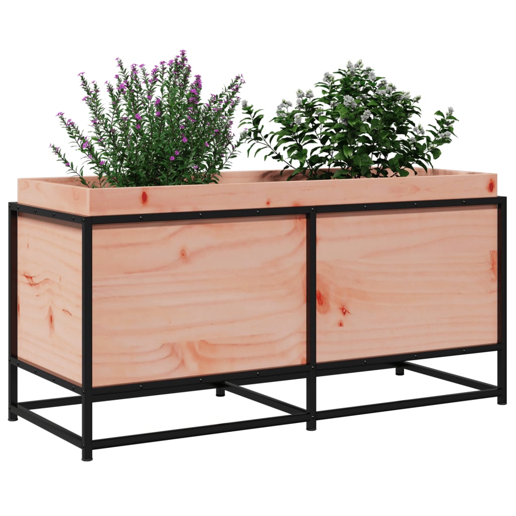 vidaXL Jardinera de madera maciza Douglas 100x40x50 cm