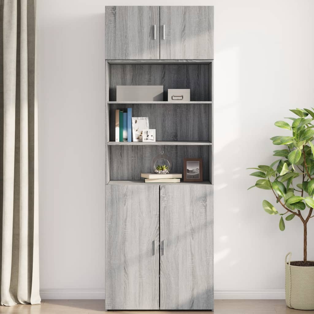 vidaXL Armario de pared madera de ingeniería gris Sonoma 80x42,5x40 cm