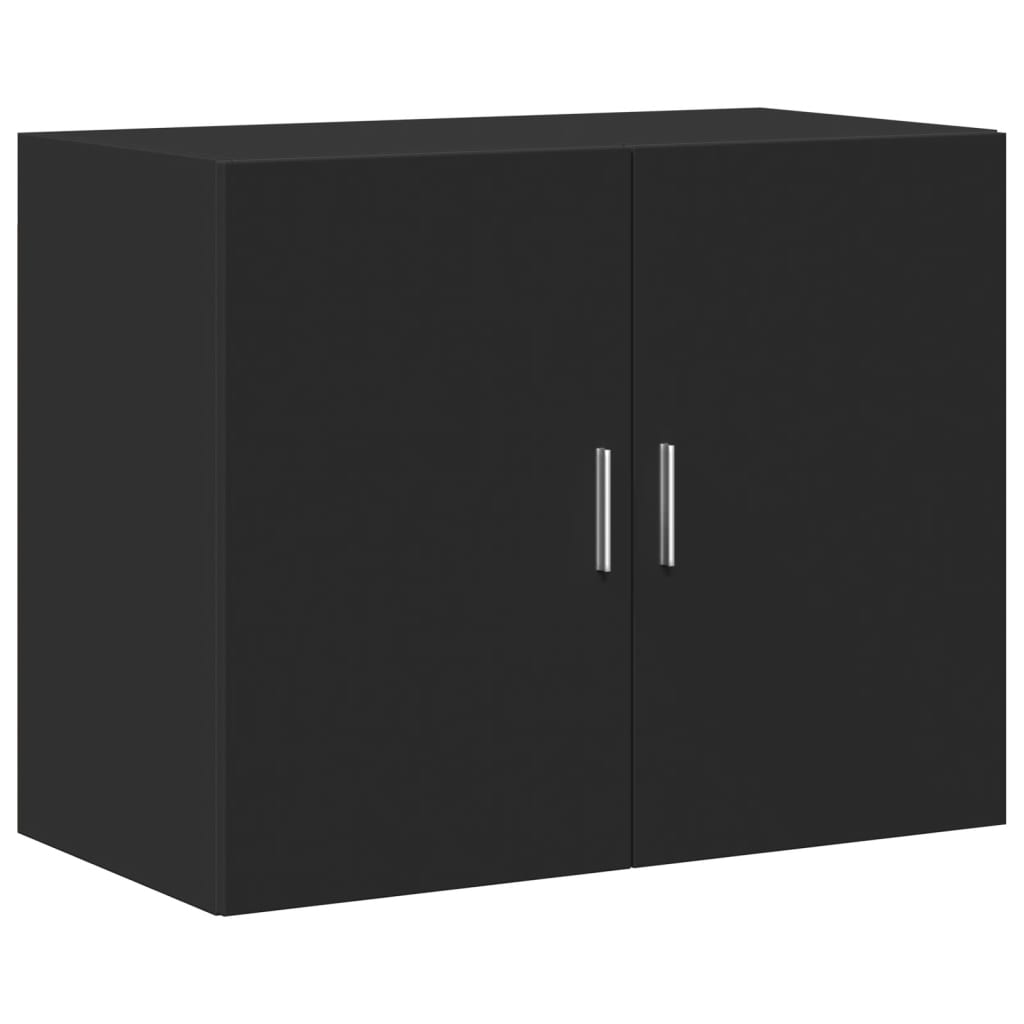 vidaXL Armario de pared madera de ingeniería negro 80x42,5x64 cm