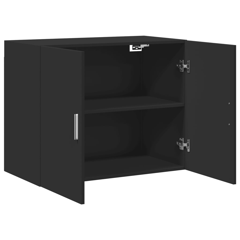 vidaXL Armario de pared madera de ingeniería negro 80x42,5x64 cm