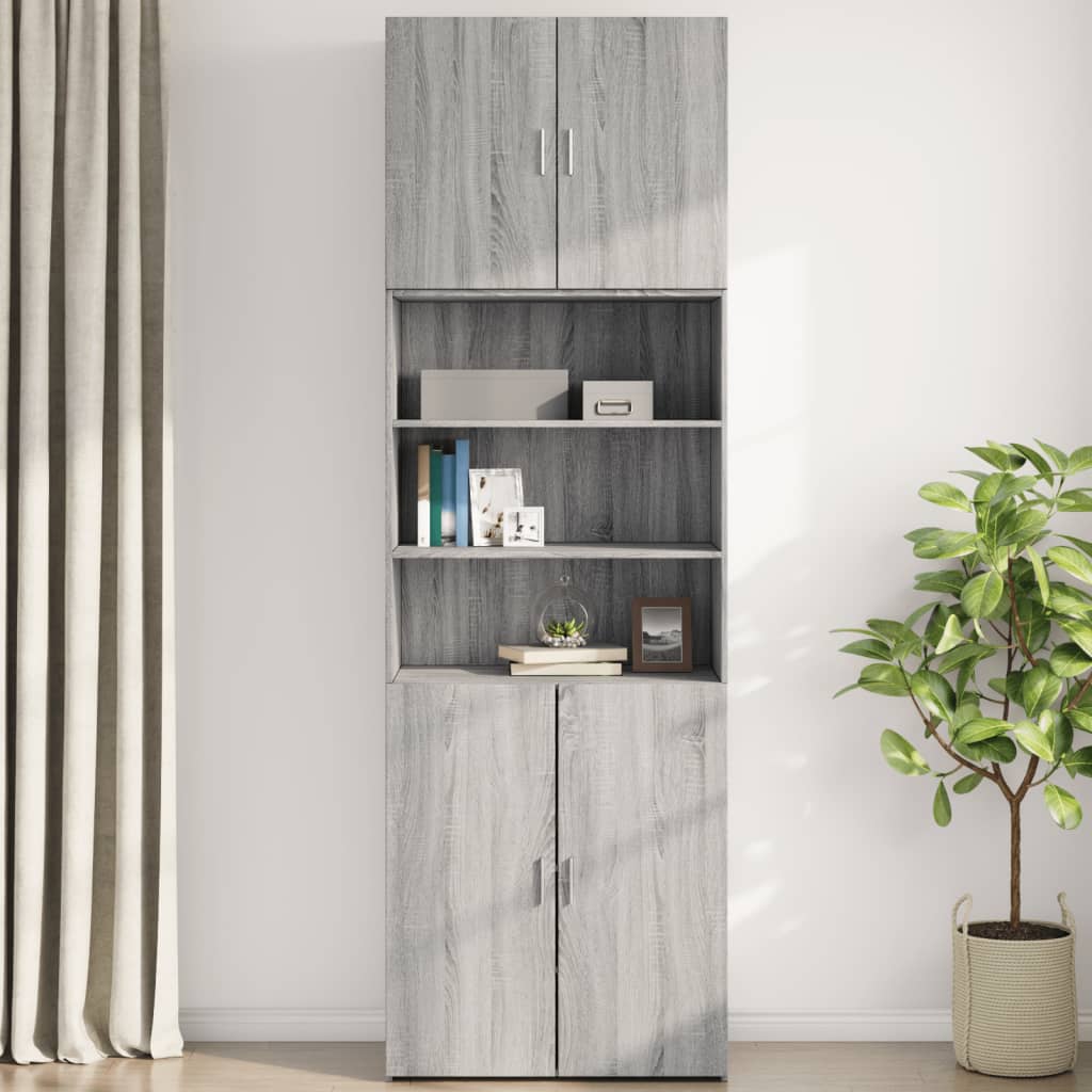 vidaXL Armario de pared madera de ingeniería gris Sonoma 80x42,5x64 cm