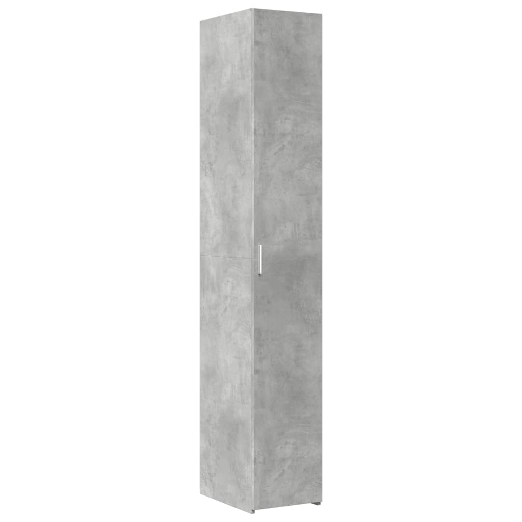 vidaXL Armario estrecho madera ingeniería gris hormigón 30x42,5x225 cm