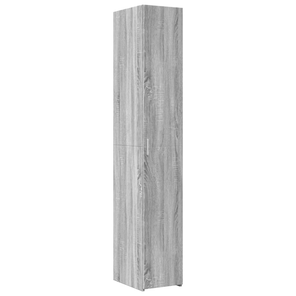 vidaXL Armario estrecho madera ingeniería gris Sonoma 30x42,5x225 cm