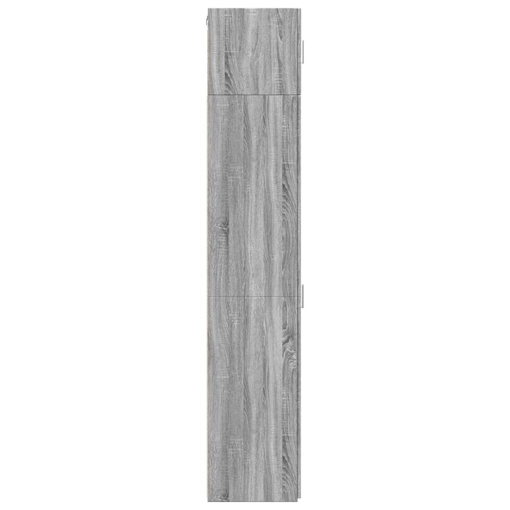 vidaXL Armario estrecho madera ingeniería gris Sonoma 30x42,5x225 cm