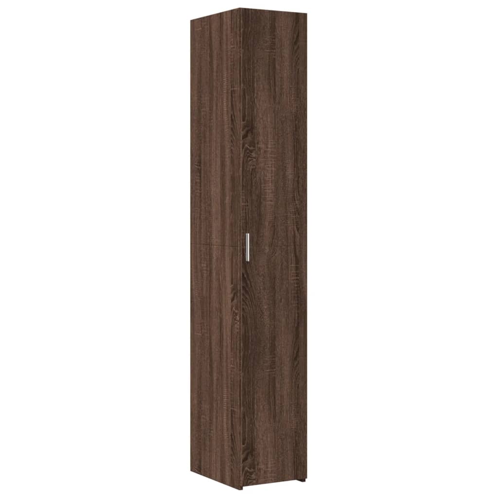 vidaXL Armario estrecho madera ingeniería marrón roble 30x42,5x225 cm