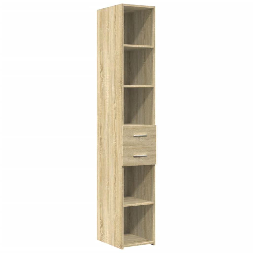 vidaXL Armario estrecho madera ingeniería roble Sonoma 30x42,5x225 cm