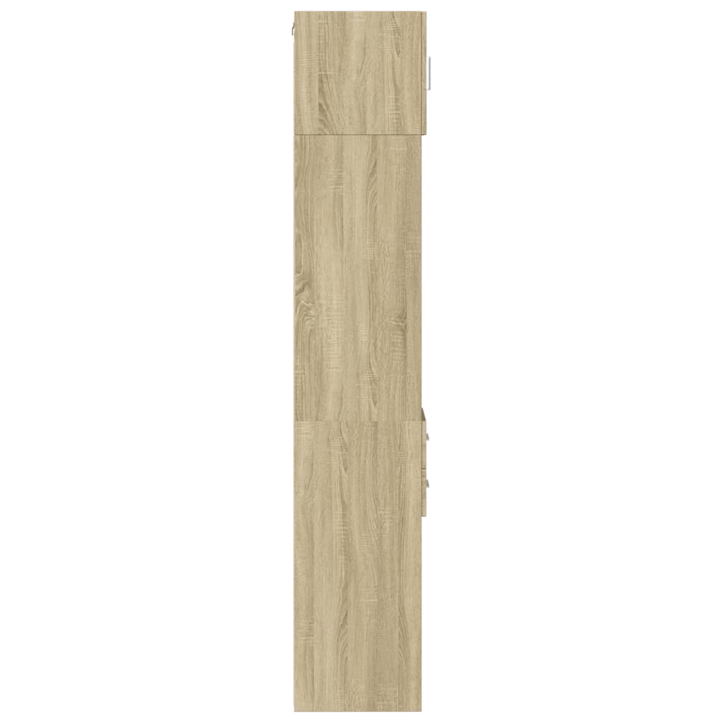 vidaXL Armario estrecho madera ingeniería roble Sonoma 30x42,5x225 cm