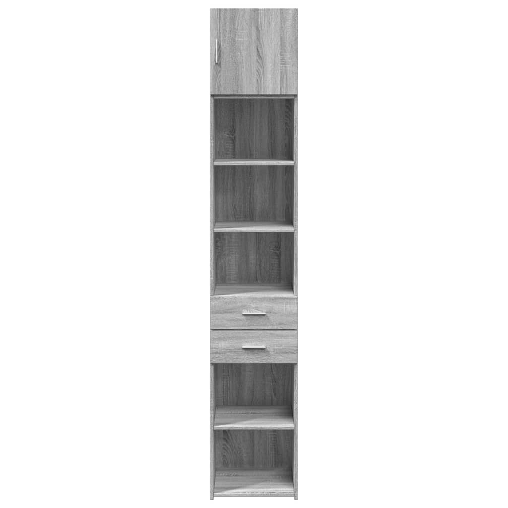 vidaXL Armario estrecho madera ingeniería gris Sonoma 40x42,5x225 cm