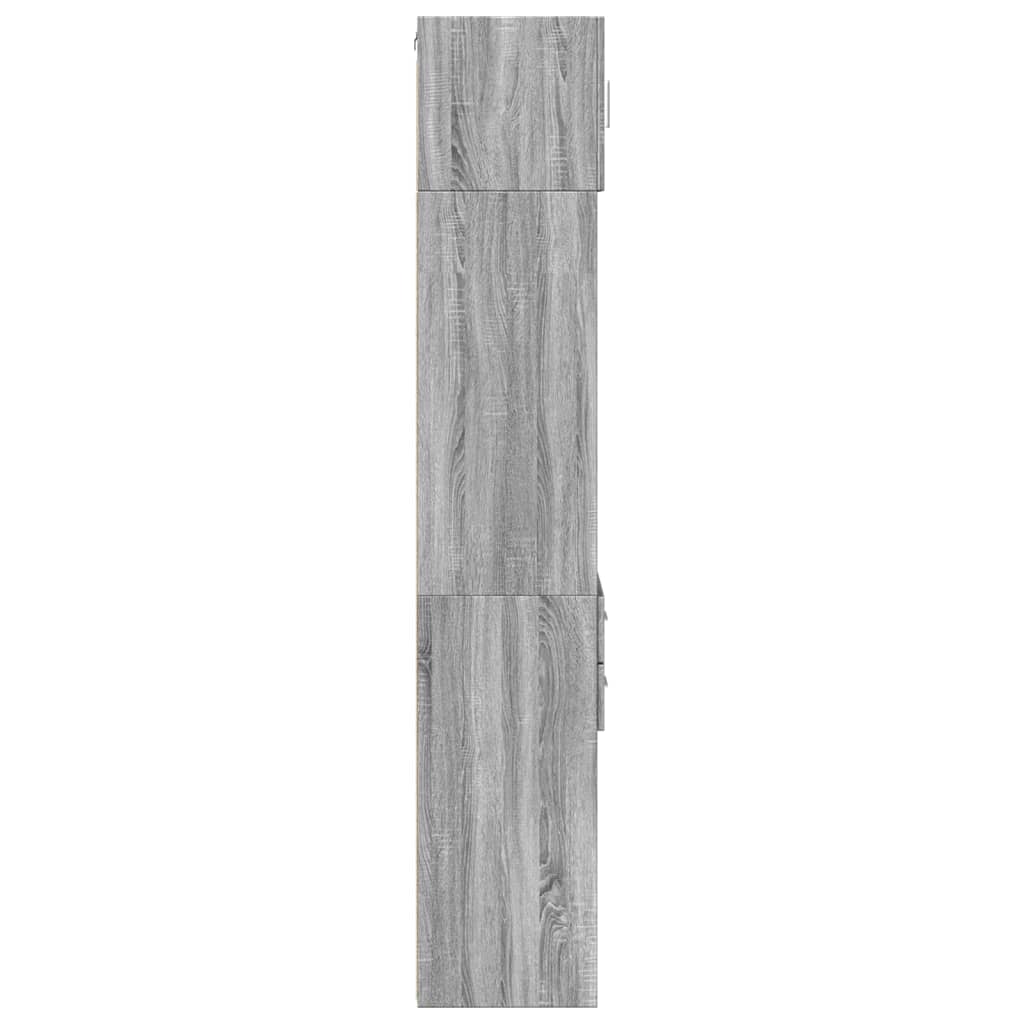 vidaXL Armario estrecho madera ingeniería gris Sonoma 40x42,5x225 cm