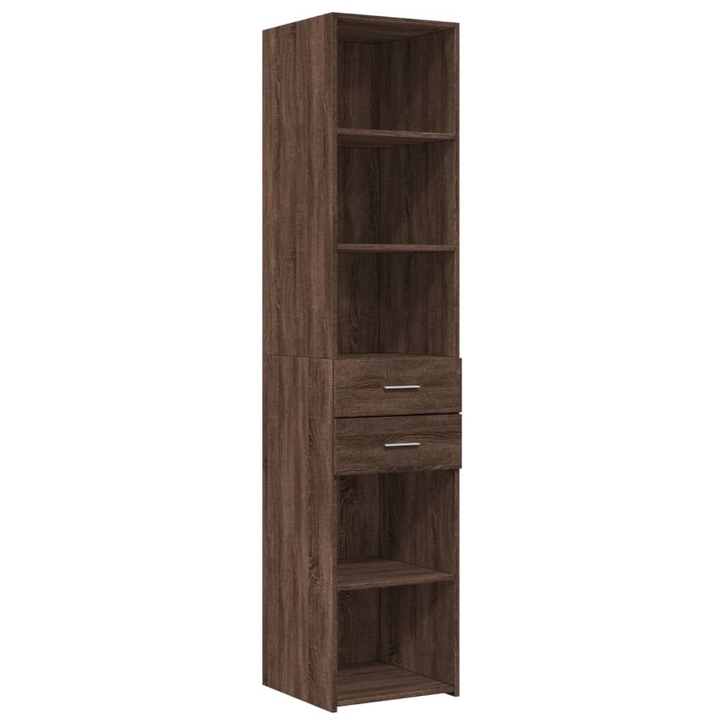 vidaXL Armario estrecho madera ingeniería marrón roble 40x42,5x225 cm