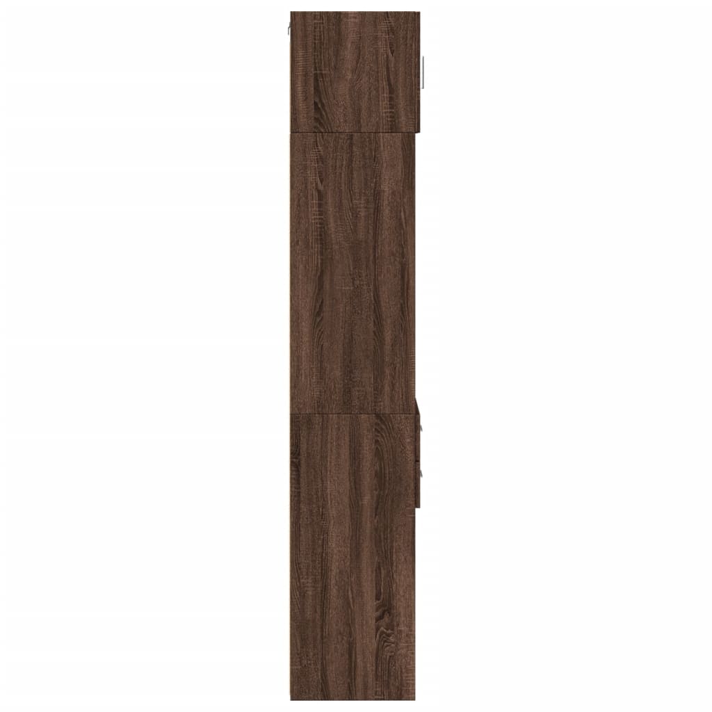 vidaXL Armario estrecho madera ingeniería marrón roble 40x42,5x225 cm