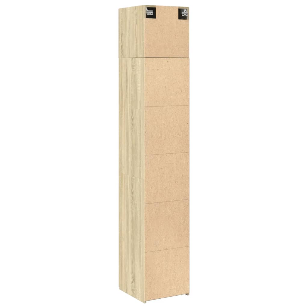 vidaXL Armario estrecho madera ingeniería roble Sonoma 40x42,5x225 cm