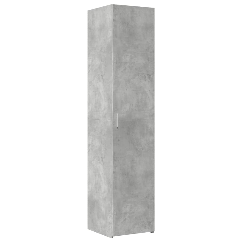 vidaXL Armario estrecho madera ingeniería gris hormigón 40x42,5x225 cm