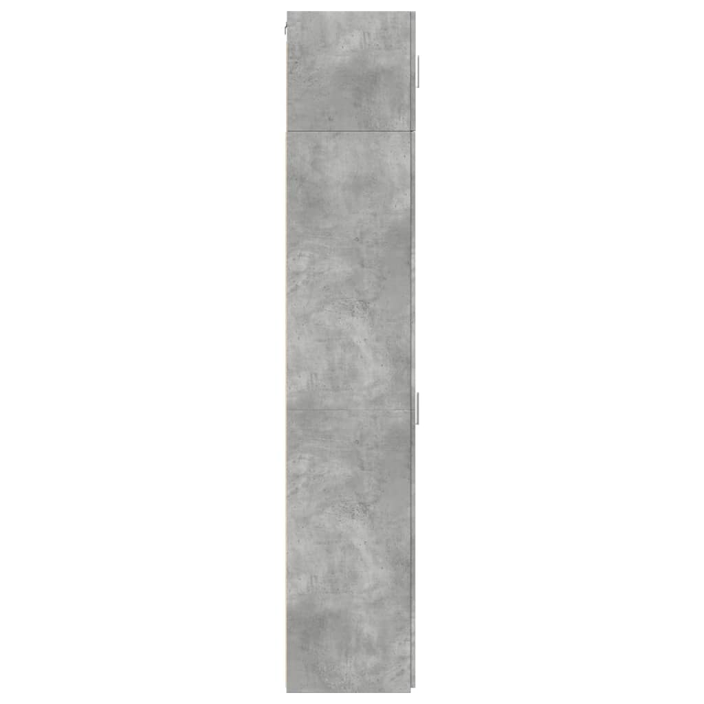 vidaXL Armario estrecho madera ingeniería gris hormigón 40x42,5x225 cm