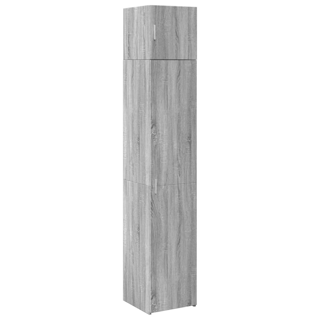 vidaXL Armario estrecho madera ingeniería gris Sonoma 40x42,5x225 cm