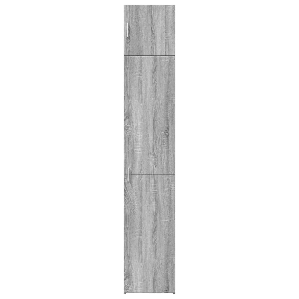 vidaXL Armario estrecho madera ingeniería gris Sonoma 40x42,5x225 cm